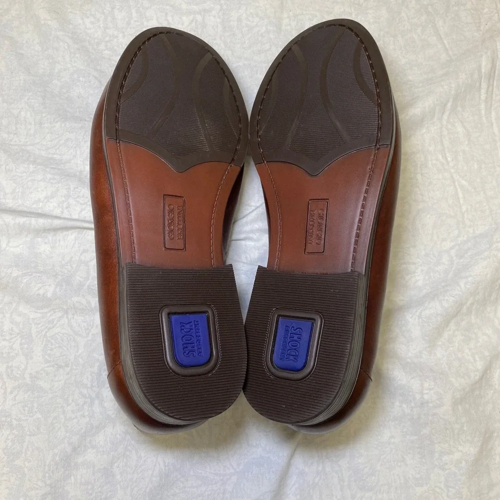 Giorgio Brutini Milan Brown Leather Tassel Loafers Men's 12 EEE Woven Toe